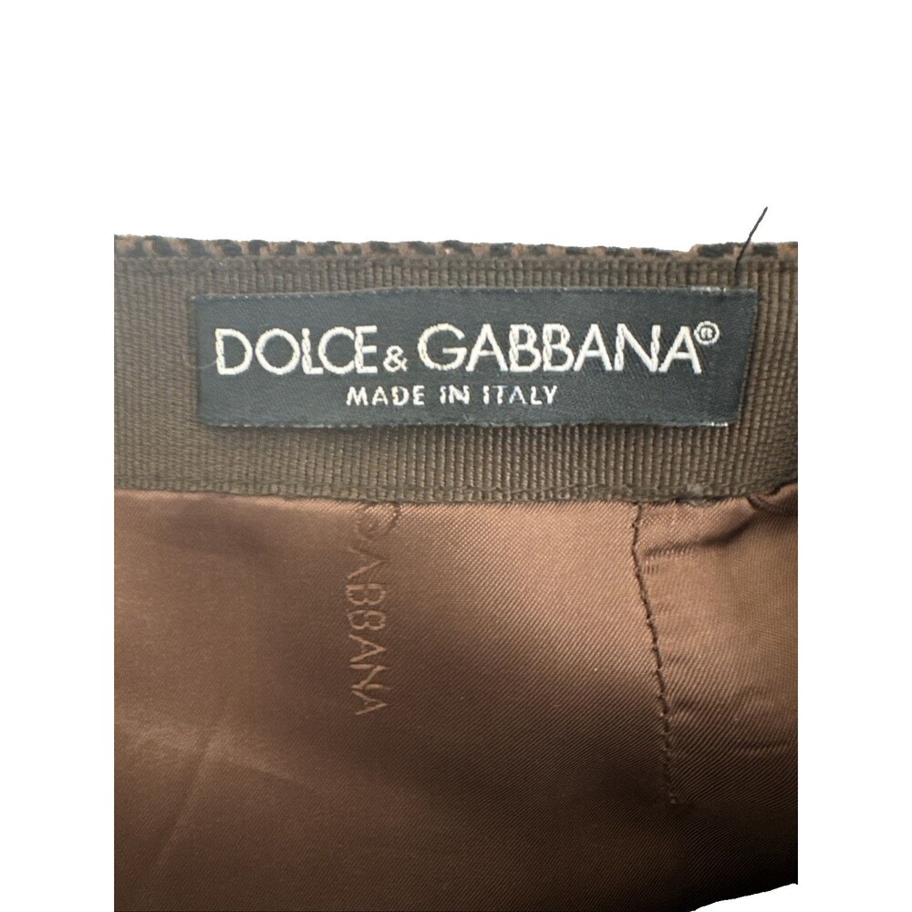 Dolce & Gabbana Womens Sz IT38 US4 Herringbone Virgin Wool Pencil Skirt Italy - Picture 8 of 16